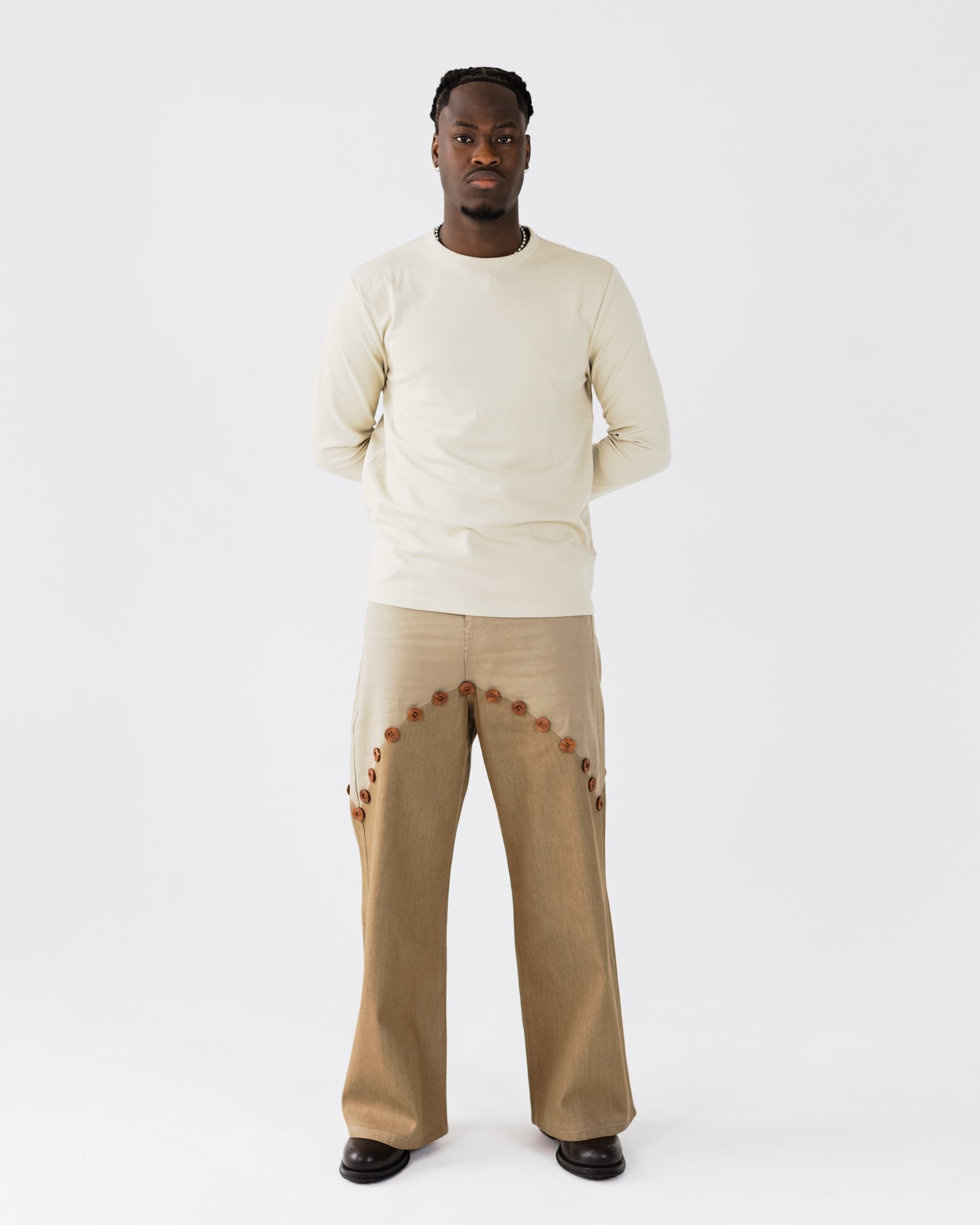 Two tone brown denim